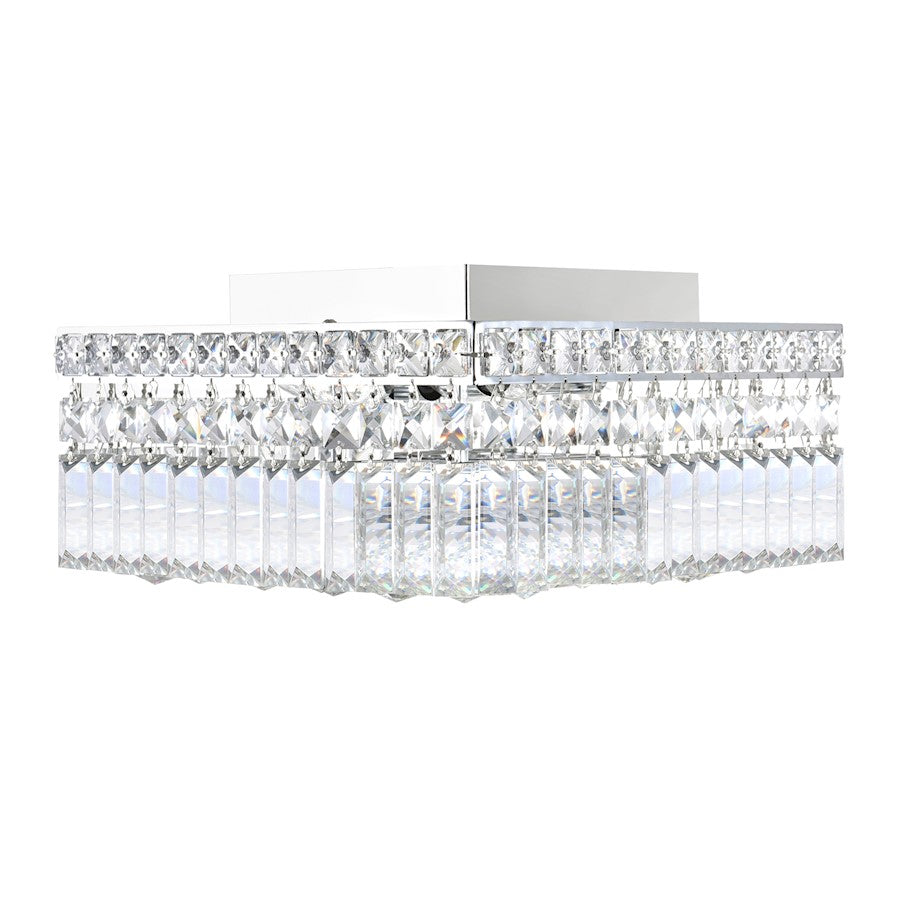 CWI Lighting Colosseum 4 Light Flush Mount, Chrome