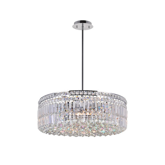 CWI Lighting Colosseum 10 Light 24" Down Chandelier, Chrome - 8006P24C-R