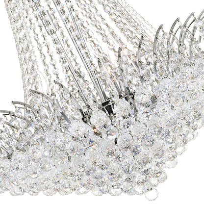 22 Light Down Chandelier, Chrome