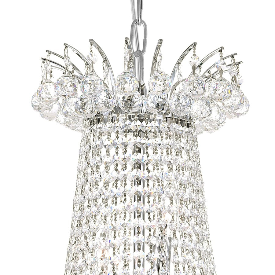 22 Light Down Chandelier, Chrome