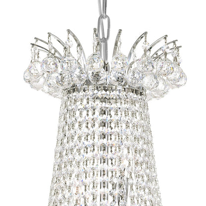 22 Light Down Chandelier, Chrome