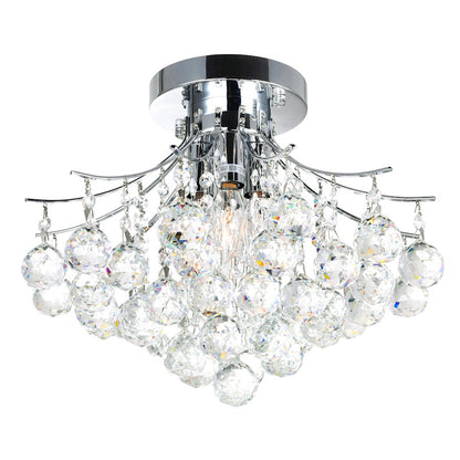 CWI Lighting Princess 6 Light 16" Flush Mount, Chrome