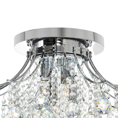 CWI Lighting Princess 6 Light 20" Flush Mount, Chrome