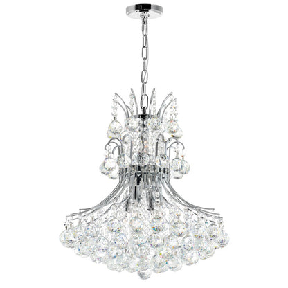 CWI Lighting Princess 8 Light Down Chandelier, Chrome - 8012P20C