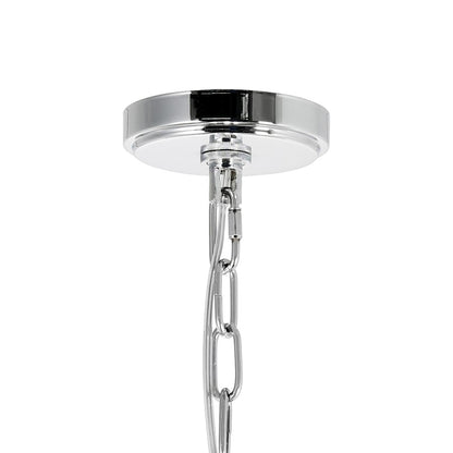 10 Light Down Chandelier, Chrome