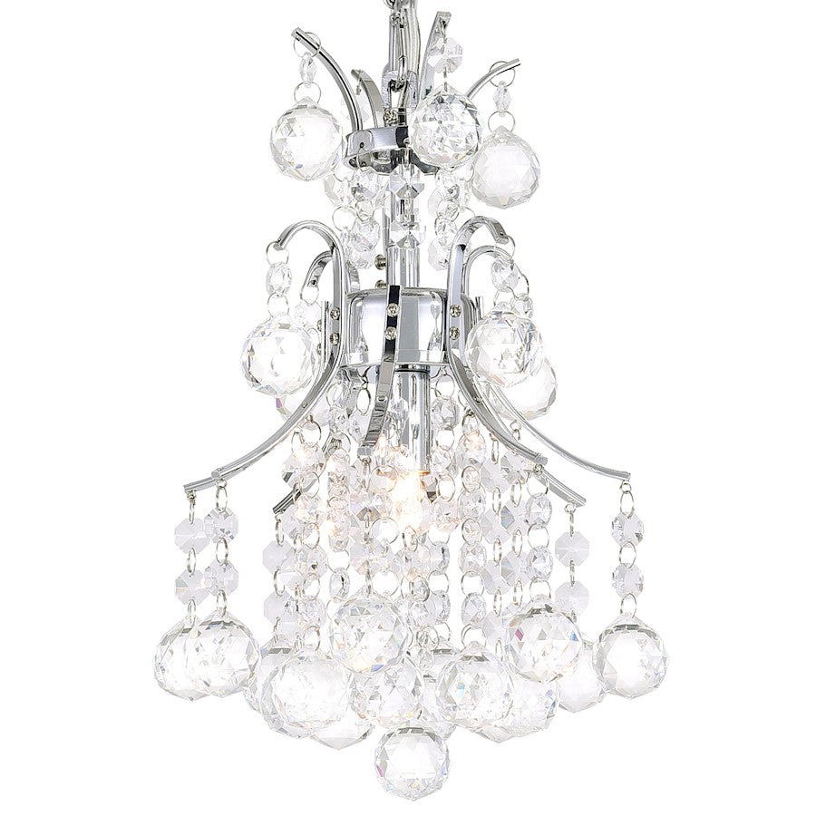 1 Light Mini Chandelier, Chrome