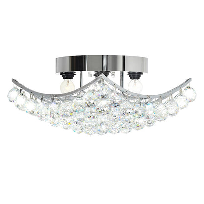 CWI Lighting Queen 4 Light Flush Mount, Chrome