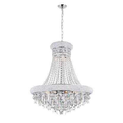 CWI Lighting Kingdom 13 Light Down Chandelier, Chrome - 8040P24C