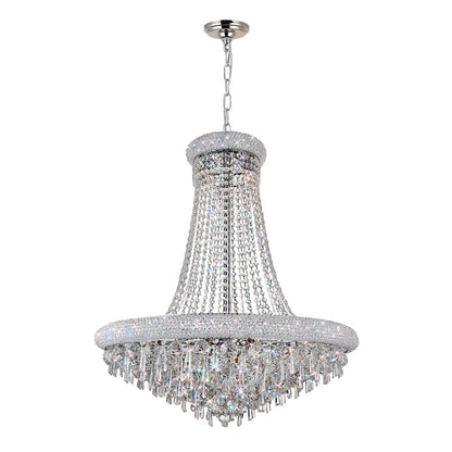 CWI Lighting Kingdom 20 Light Down Chandelier, Chrome - 8040P36C