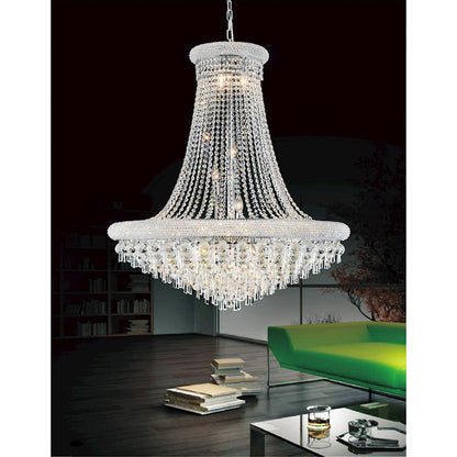 20 Light Down Chandelier, Chrome