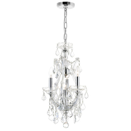 CWI Lighting Maria Theresa 4 Light Up Mini Chandelier, Chrome - 8311P12C-3