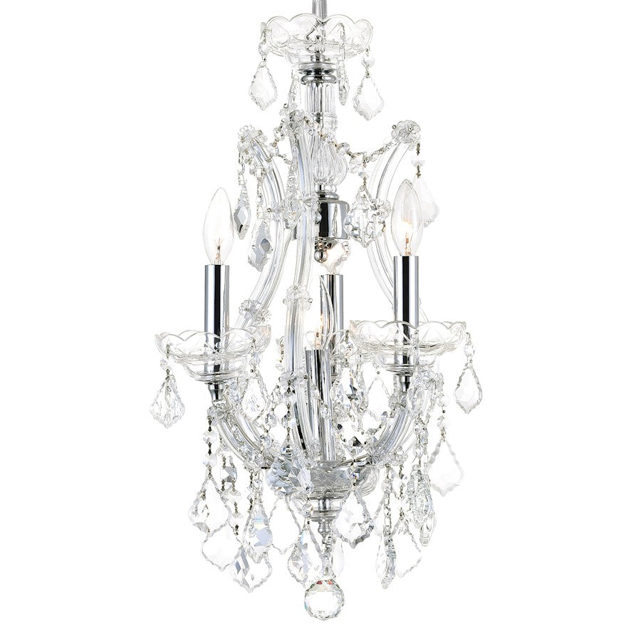 4 Light Up Mini Chandelier, Chrome