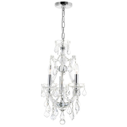 4 Light Up Mini Chandelier, Chrome