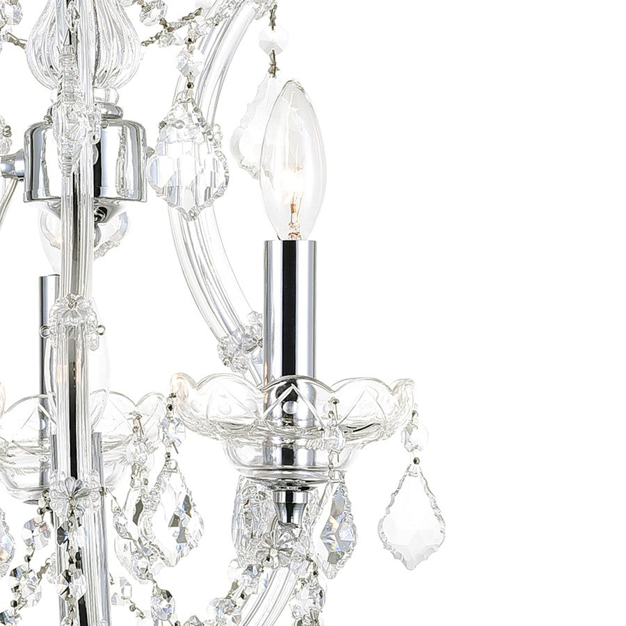 4 Light Up Mini Chandelier, Chrome