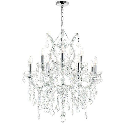 CWI Lighting Maria Theresa 13 Light Up Chandelier, Chrome - 8311P30C-13-Clear