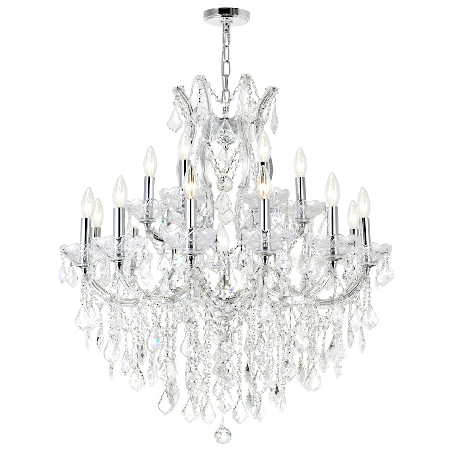 32" 19-Light Up Chandelier, Chrome