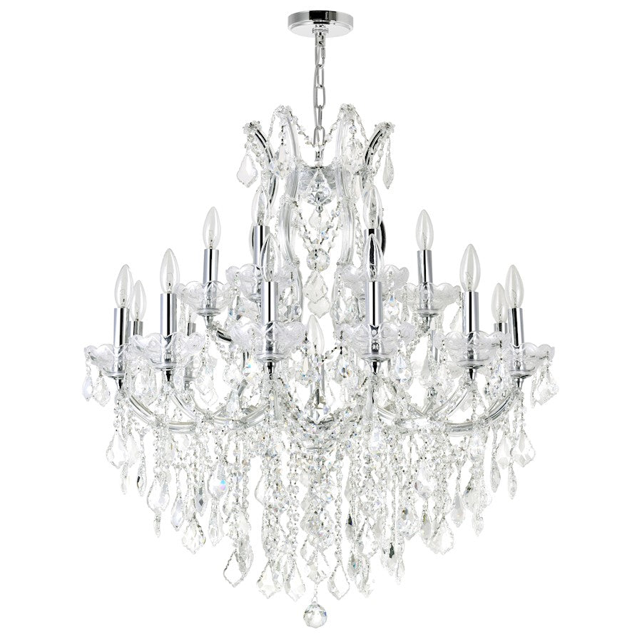 32" 19-Light Up Chandelier, Chrome