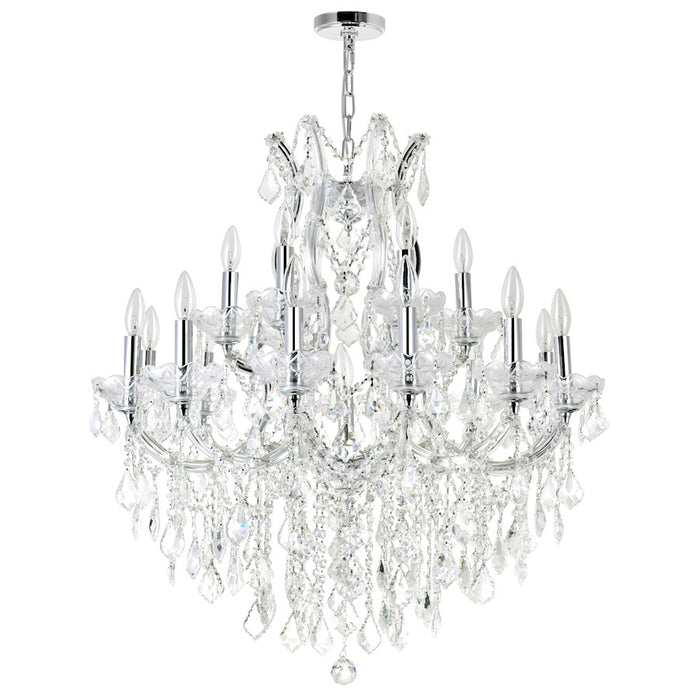 CWI Lighting Maria Theresa 32" 19-Lt Up Chandelier, Chrome
