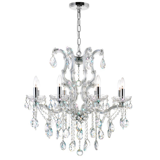 CWI Lighting Colossal 8 Light Up Chandelier, Chrome - 8312P28C-8-Clear
