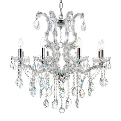 8 Light Up Chandelier, Chrome