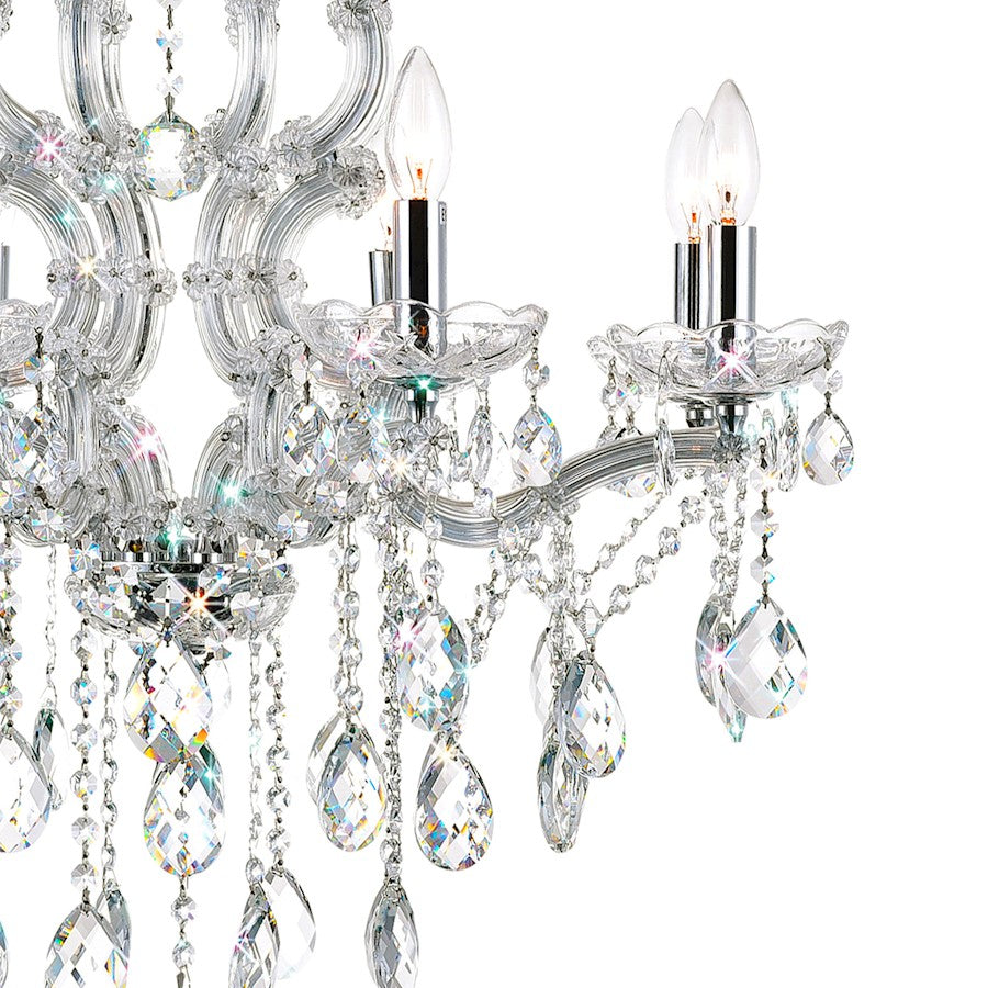 8 Light Up Chandelier, Chrome