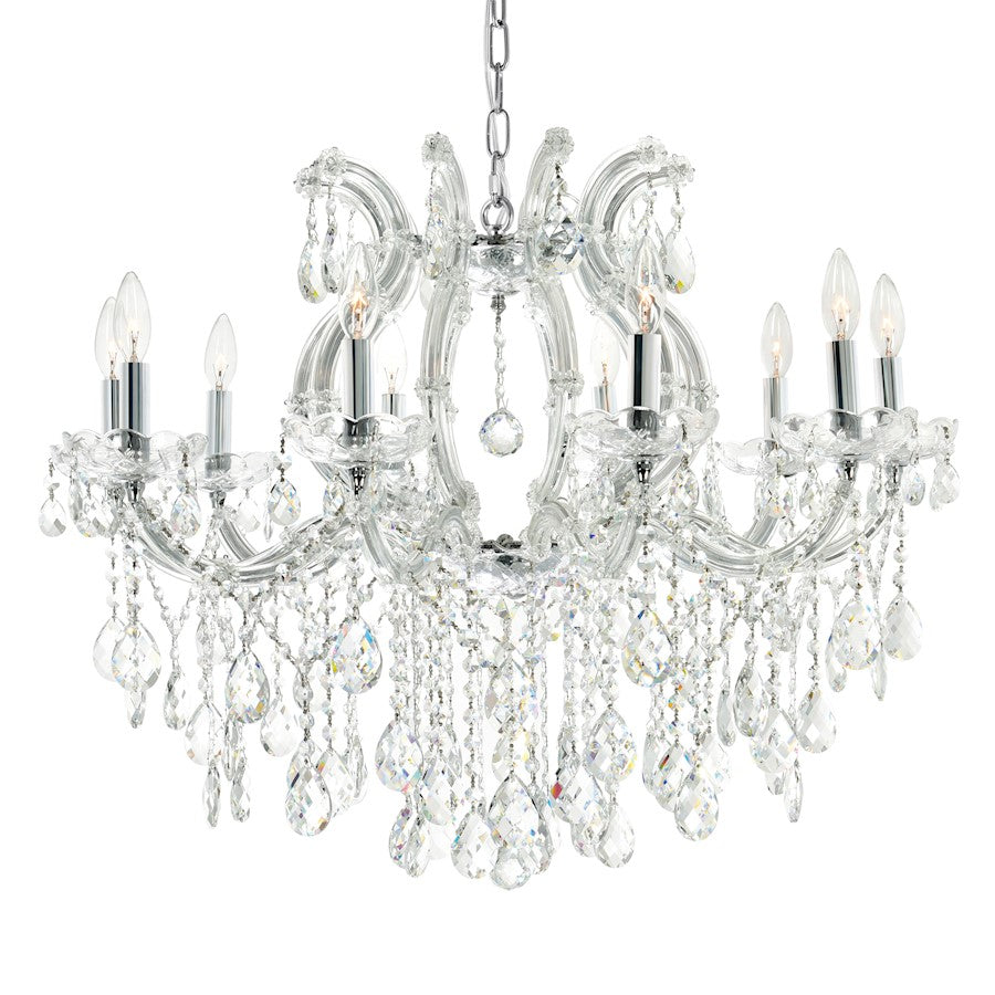 10 Light Up Chandelier, Chrome