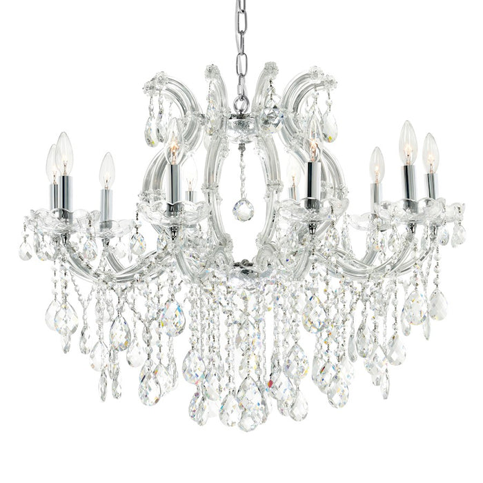 CWI Lighting Colossal 10 Light Up Chandelier, Chrome