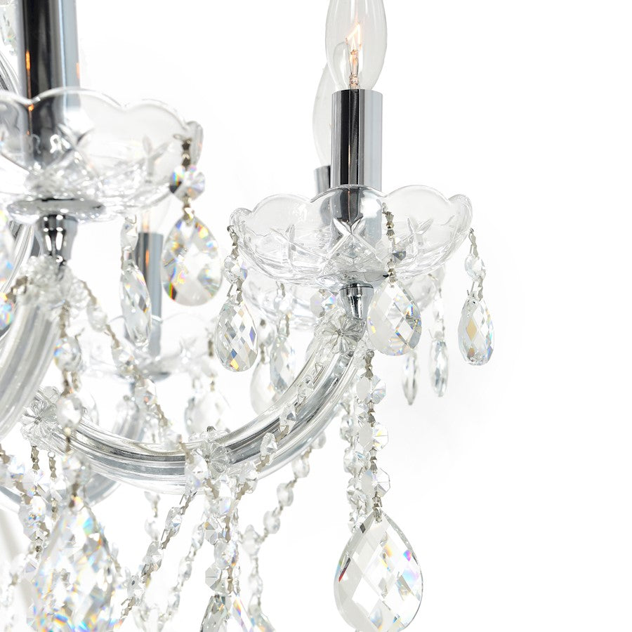 10 Light Up Chandelier, Chrome