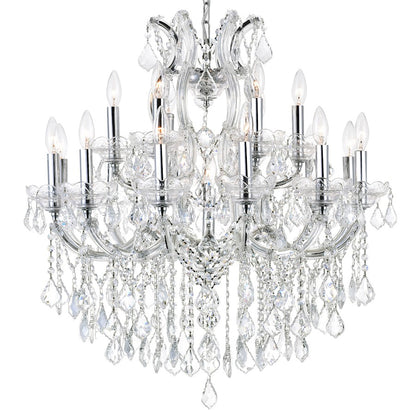 30"19-Light Up Chandelier, Chrome