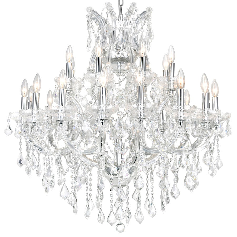 25 Light Up Chandelier, Chrome