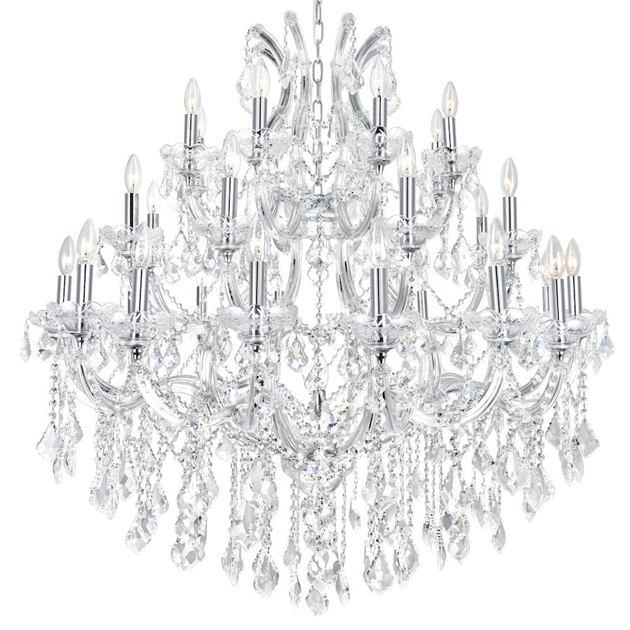 33 Light Up Chandelier, Chrome