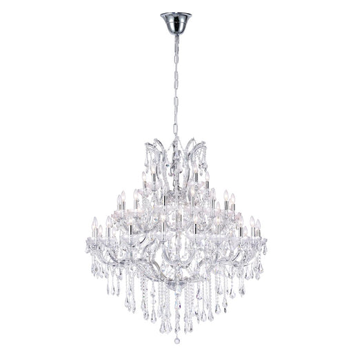 CWI Lighting Maria Theresa 41 Light Up Chandelier, Chrome - 8318P50C-41-Clear-B