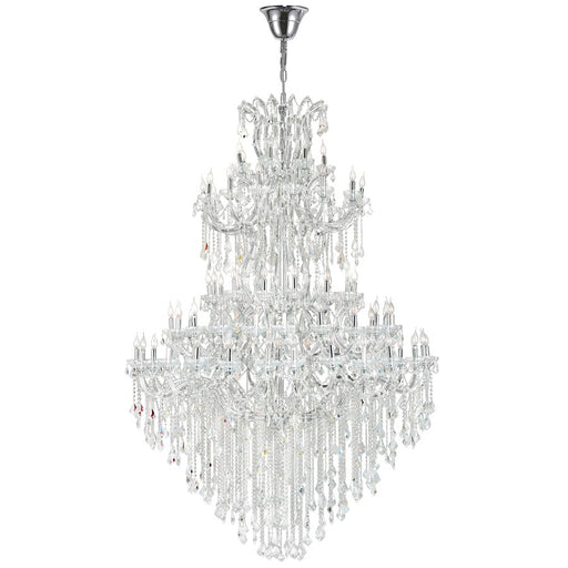 CWI Lighting Maria Theresa 84 Light Up Chandelier, Chrome - 8318P70C-84-Clear-A
