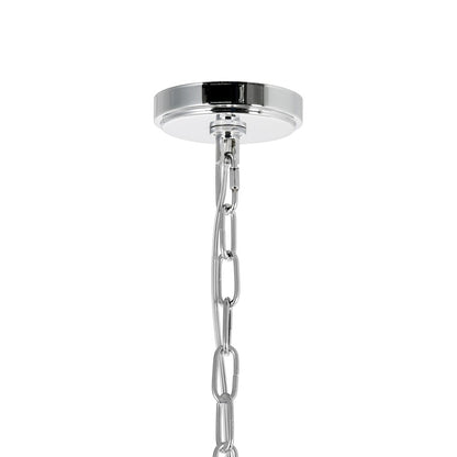 11 Light Down Chandelier, Chrome