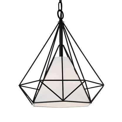 1 Light 18" Down Pendant, Black