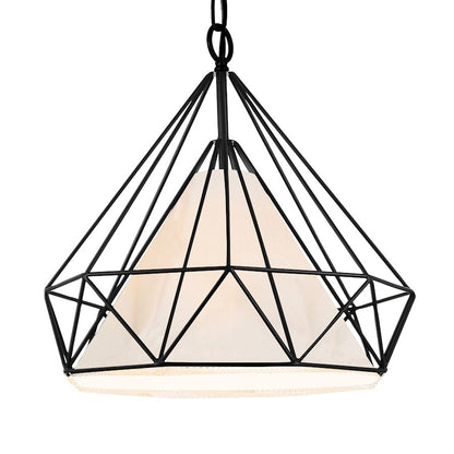 1 Light 20" Down Pendant, Black