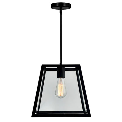 1 Light Down Mini Pendant, Black