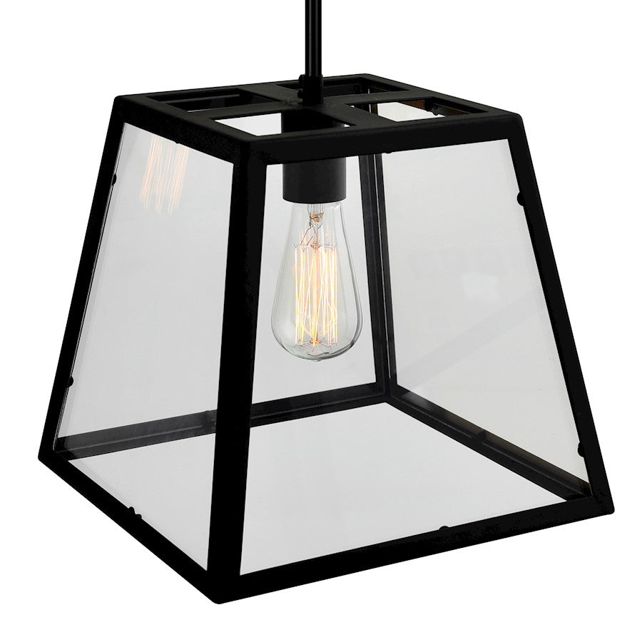 1 Light Down Mini Pendant, Black