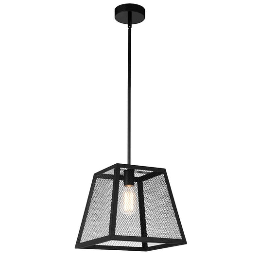 CWI Lighting Macleay 1 Light Down Mini Pendant, Black - 9601P12-1-101-A