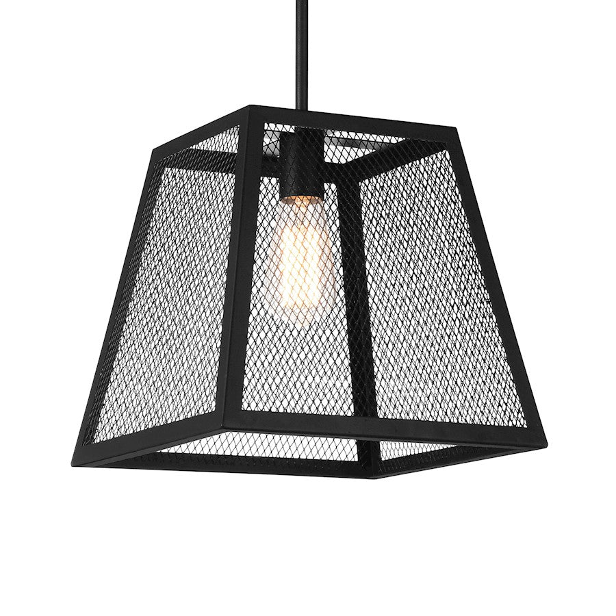 1 Light Down Mini Pendant, Black