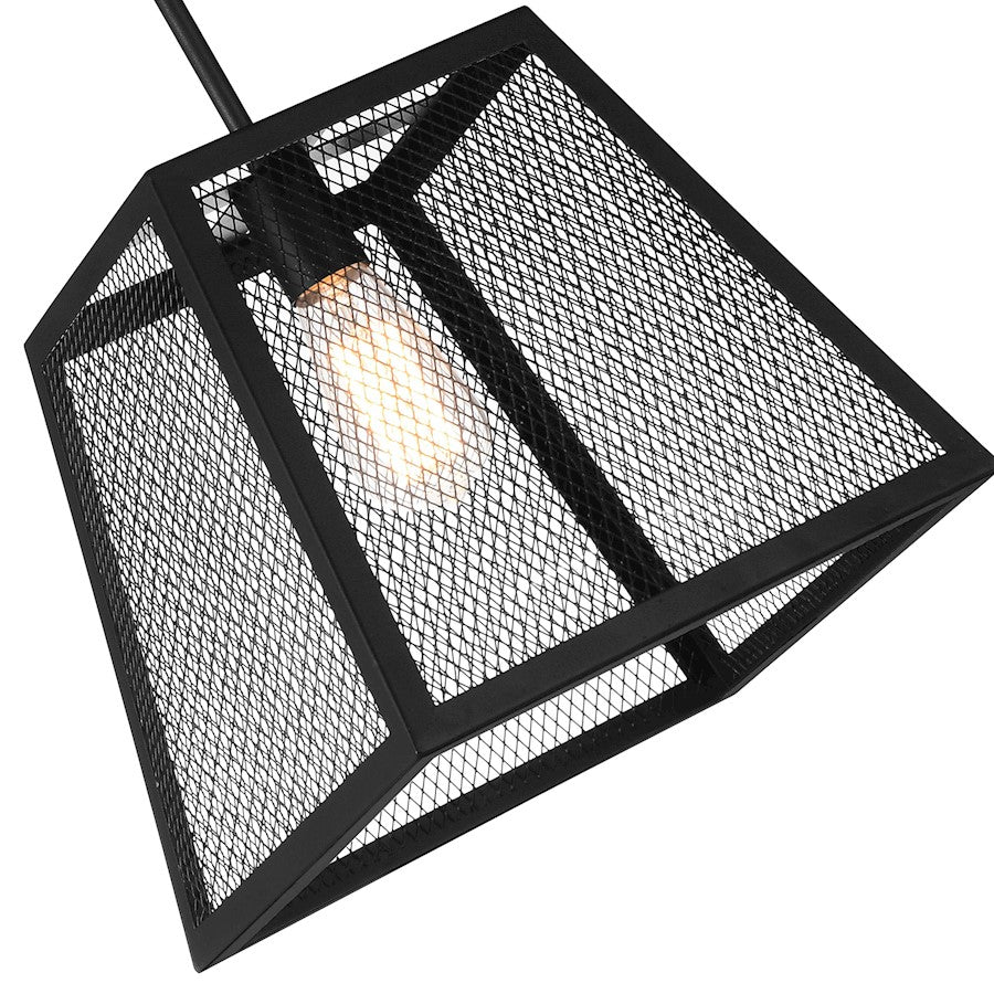 1 Light Down Mini Pendant, Black