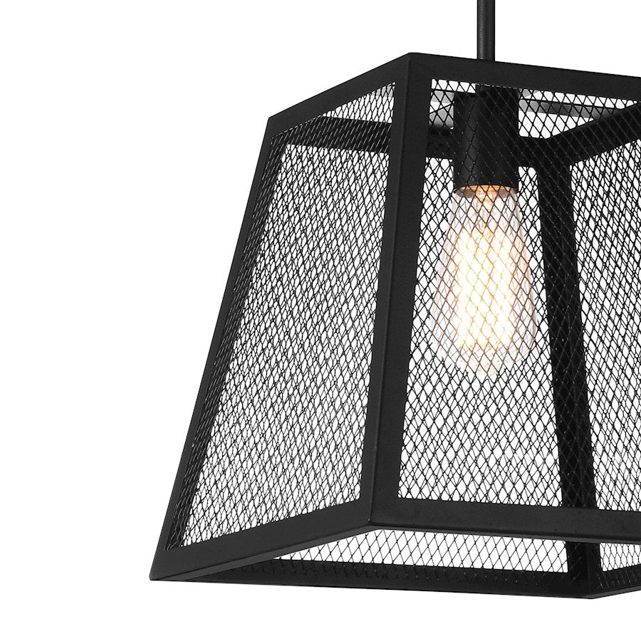 1 Light Down Mini Pendant, Black