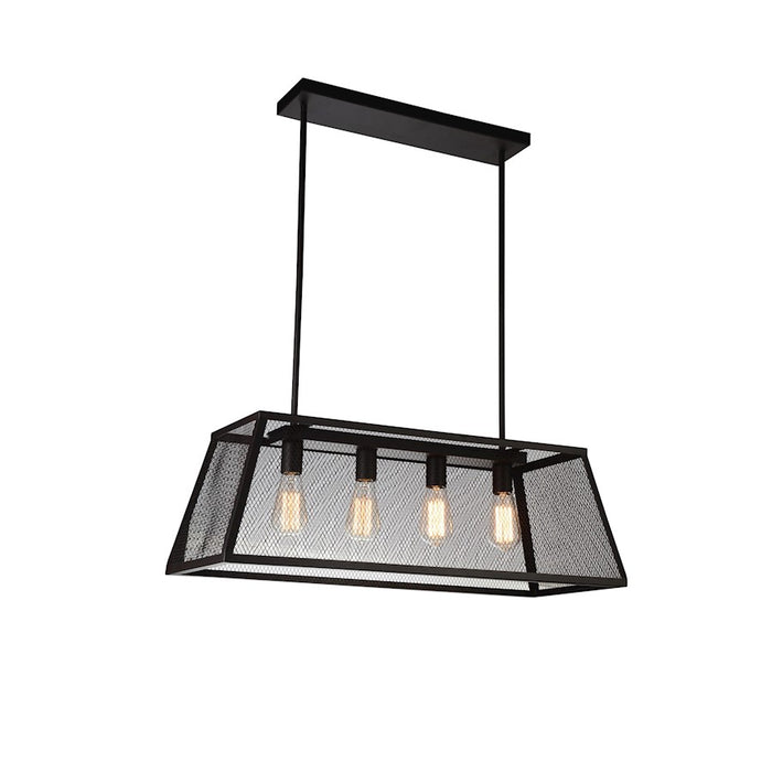 CWI Lighting Macleay 6 Light 31" Down Chandelier, Black - 9601P31-4-101-A