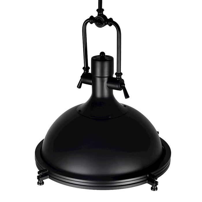 CWI Lighting Show 1 Light Down Pendant, Black/Frosted