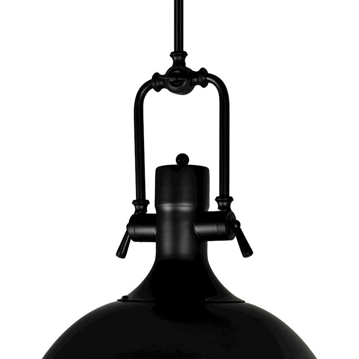 CWI Lighting Show 1 Light Down Pendant, Black/Frosted