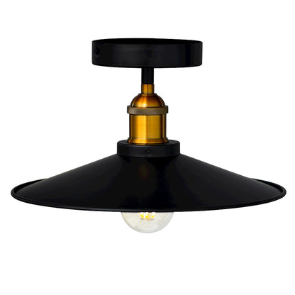 CWI Lighting Brave 1 Light Flush Mount, Black