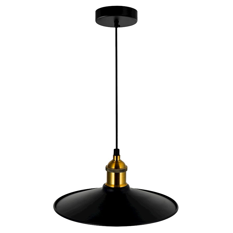 1 Light 10" Mini Pendant, Black