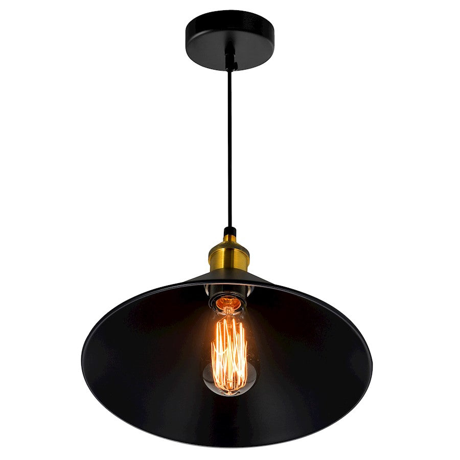 1 Light Mini Pendant, Black