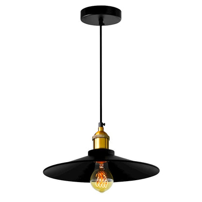 1 Light 13" Down Mini Pendant, Black