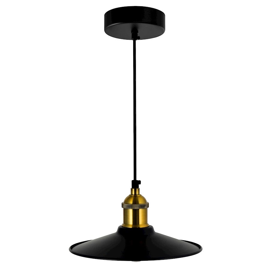 1 Light Mini Pendant, BK